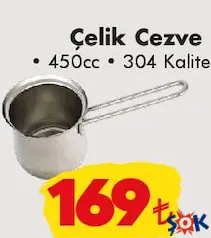 ÇELİK CEZVE 450 CC 304 KALİTE